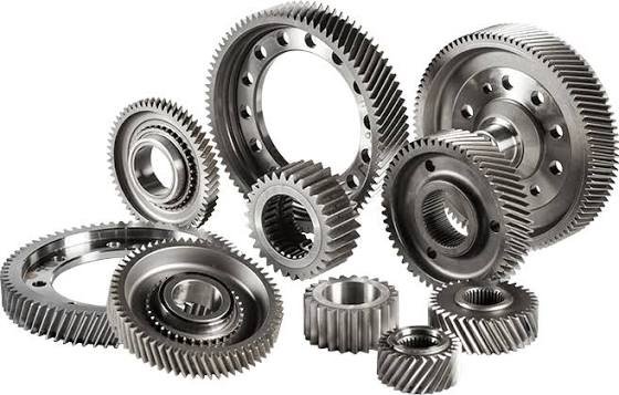 Precision machined steel spur, ring and helical gear components